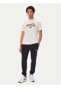 Napapijri T-Shirt S-Funes Ss NP0A88UA Beżowy Regular Fit. Kolor: beżowy. Materiał: bawełna #4