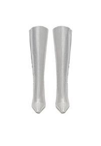 Nine West Kozaki SAMAA SJ1453-2 Srebrny. Kolor: srebrny. Materiał: skóra #2