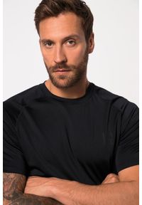 JAY-PI - Męski T-shirt tenis rękaw 1/2 boczne nadruki materiał szybkoschnący. Kolekcja: plus size. Kolor: niebieski. Materiał: elastan, poliester, materiał. Wzór: nadruk. Sport: tenis