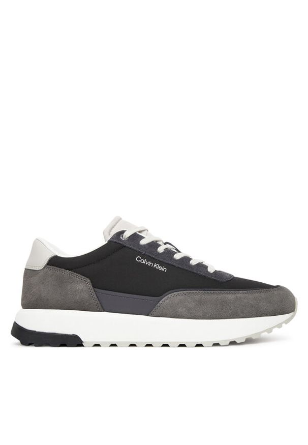 Calvin Klein Sneakersy Low Top Lace Up Repreve Mix HM0HM01714 Szary. Kolor: szary. Materiał: zamsz, skóra