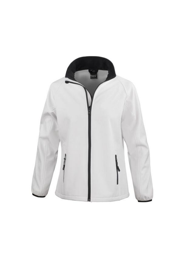 RESULT - Ocieplana Damska Softshell. Kolor: biały, wielokolorowy, czarny. Materiał: softshell