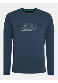 La Martina Longsleeve WMR300 JS206 Granatowy Regular Fit. Kolor: niebieski. Materiał: bawełna. Długość rękawa: długi rękaw
