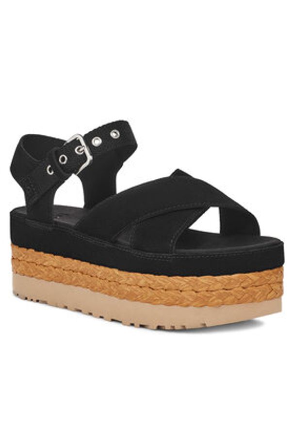Ugg Espadryle W Aubrey Ankle 1152711 Czarny. Kolor: czarny. Materiał: zamsz, skóra