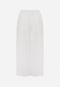 Renee - Białe Wiskozowe Spodnie Szerokie High Waist Rissalene. Okazja: do pracy, na spotkanie biznesowe. Stan: podwyższony. Kolor: biały. Materiał: wiskoza. Styl: elegancki, biznesowy #7