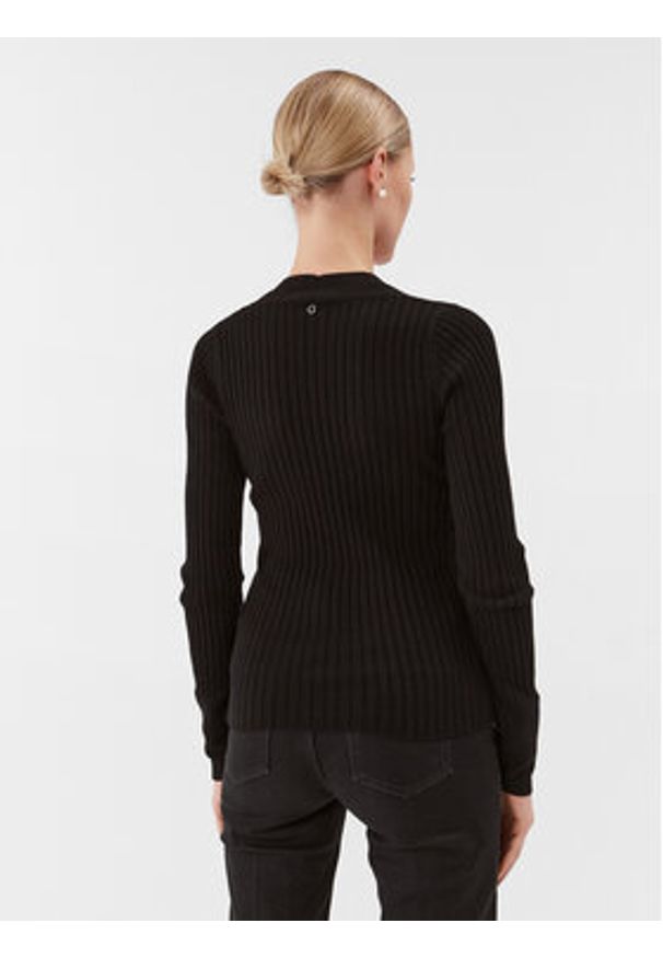 Guess Sweter W3BR30 Z2V42 Czarny Regular Fit. Kolor: czarny. Materiał: wiskoza, syntetyk