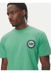 Quiksilver T-Shirt Circle Back Ss EQYZT08054 Zielony Regular Fit. Kolor: zielony. Materiał: bawełna