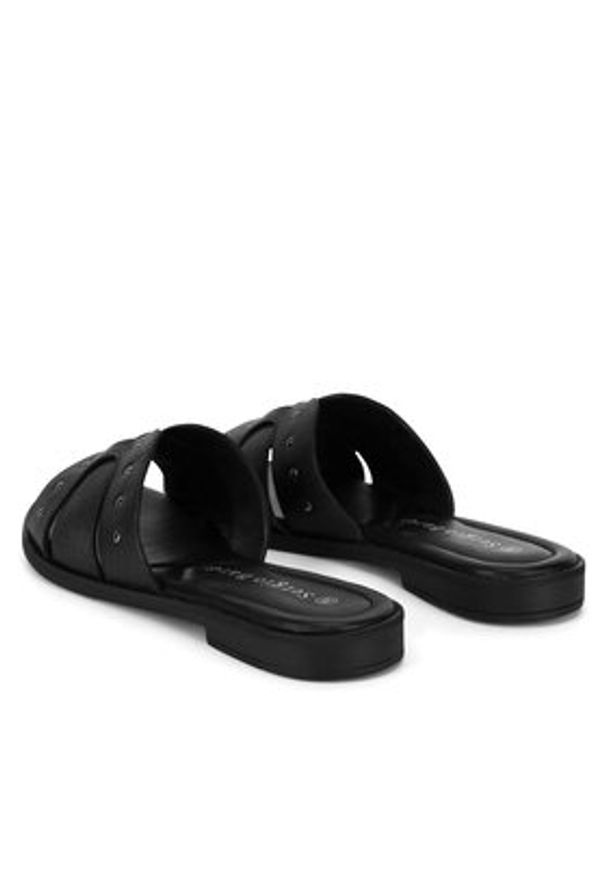 Sergio Bardi Klapki WI16-D1034-02SB Czarny. Kolor: czarny. Materiał: skóra