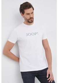 JOOP! - Joop! T-shirt męski kolor biały z nadrukiem. Okazja: na co dzień. Kolor: biały. Wzór: nadruk. Styl: casual