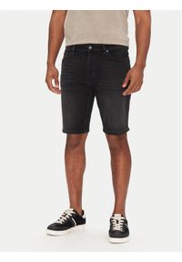 BOSS Szorty jeansowe Delaware Shorts Bo 50540271 Czarny Slim Fit. Kolor: czarny. Materiał: bawełna
