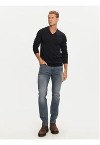 Hugo Sweter San Vredo-M 50474172 Granatowy Slim Fit. Kolor: niebieski. Materiał: wełna #4