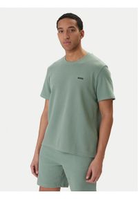 BOSS T-Shirt Waffle 50535891 Zielony Regular Fit. Kolor: zielony. Materiał: bawełna #1