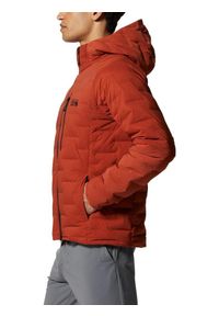 MOUNTAIN HARDWEAR - Kurtka puchowa męska Mountain Hardwear Stretchdown Hoody. Kolor: pomarańczowy, wielokolorowy, żółty. Materiał: puch. Sezon: zima. Sport: narciarstwo