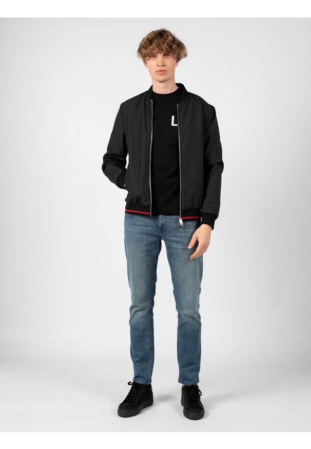 Antony Morato Kurtka Bomber | MMCO00781 FA150180 | Mężczyzna | Czarny. Okazja: na co dzień. Kolor: czarny. Materiał: skóra ekologiczna. Styl: casual