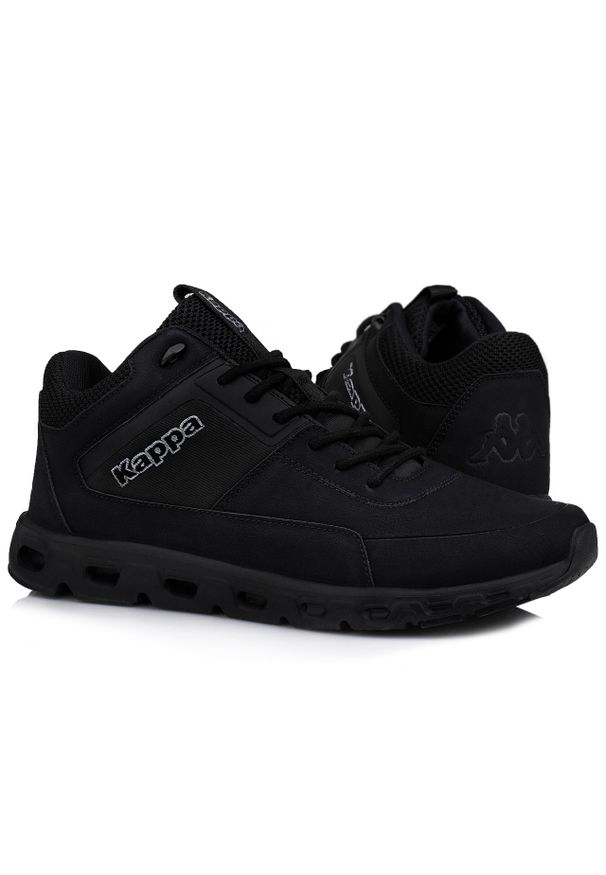Kappa - Buty męskie sportowe do chodzenia KAPPA HODARI. Zapięcie: sznurówki. Kolor: czarny. Materiał: tkanina, materiał, syntetyk. Szerokość cholewki: normalna. Sport: turystyka piesza