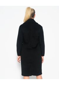 CRISTINAEFFE MILANO - Dwurzędowy czarny płaszcz. Kolor: czarny. Materiał: jeans. Styl: klasyczny #4