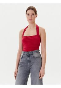Guess Top W5YP28 KACM2 Czerwony Regular Fit. Kolor: czerwony