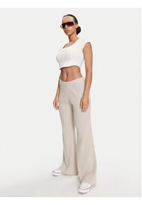 Converse Top W Wordmark Corset Top 10026506-A02 Écru Slim Fit. Materiał: bawełna, syntetyk #3