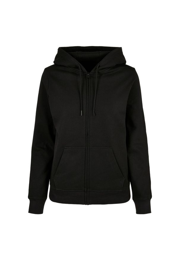 BUILD YOUR BRAND - Bluza Z Kapturem Damska Basic Full Zip. Typ kołnierza: kaptur. Kolor: czarny