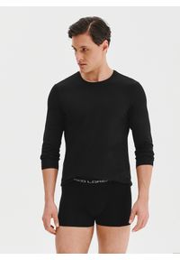 Pako Lorente - PAKO LORENTE – Męski longsleeve w czarnym kolorze, dwupak. Kolor: czarny, biały. Materiał: elastan, bawełna. Długość rękawa: długi rękaw. Długość: długie. Wzór: gładki #9
