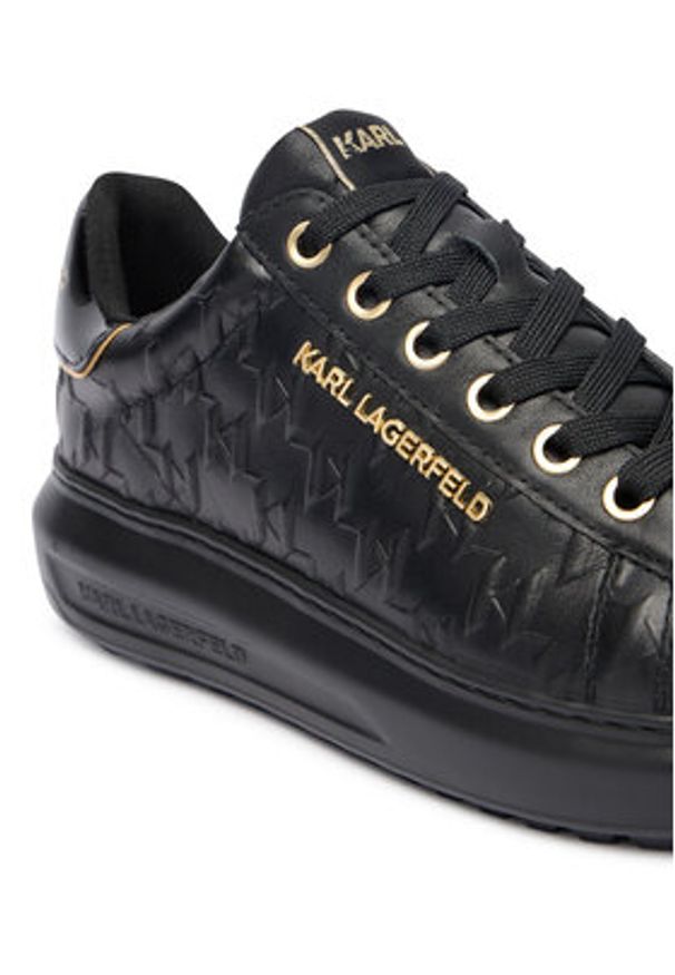 Karl Lagerfeld - KARL LAGERFELD Sneakersy KL67549E Czarny. Kolor: czarny. Materiał: skóra