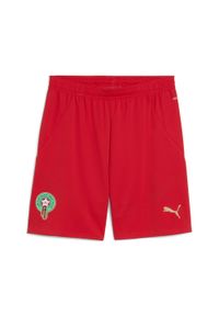 Puma - Męskie szorty Maroko 2025 PUMA Red Archive Green. Kolor: czerwony, zielony, wielokolorowy. Sport: piłka nożna