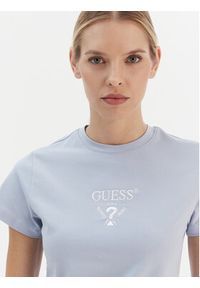 Guess T-Shirt V4YI21 KCDH1 Błękitny Regular Fit. Kolor: niebieski. Materiał: bawełna #4