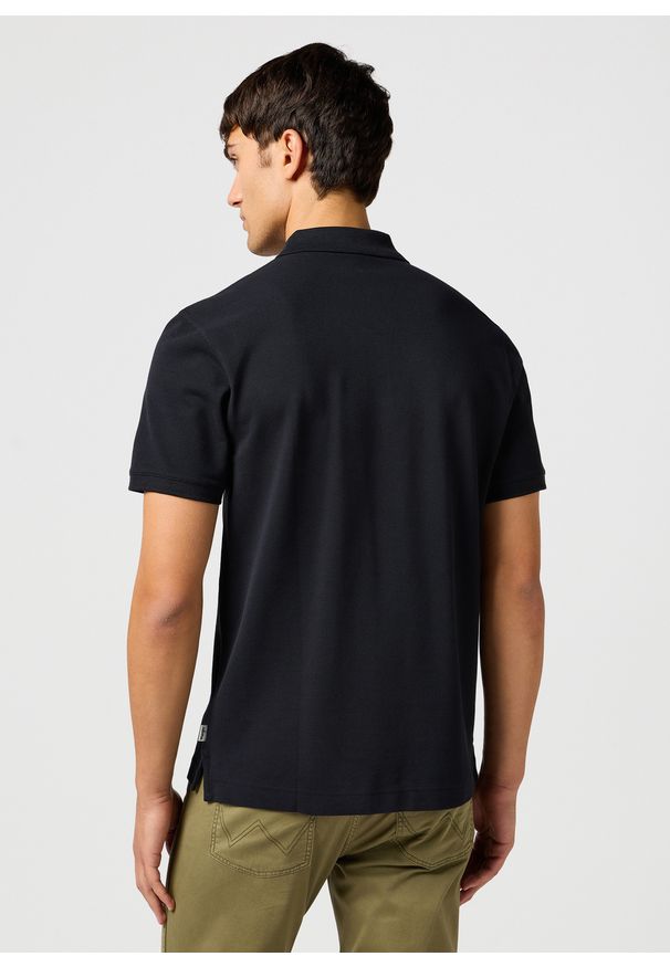 Wrangler - MESKA KOSZULKA WRANGLER POLO SHIRT BLACK 112365465. Typ kołnierza: polo