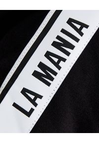 LA MANIA - Czarna bluza o asymetrycznym kroju Jari. Kolor: czarny. Materiał: dresówka, polar. Wzór: aplikacja #4