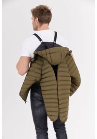 Invicta - INVICTA Zielona męska kurtka puchowa z kapturem, Rozmiar XL. Typ kołnierza: kaptur. Kolor: zielony. Materiał: puch #5