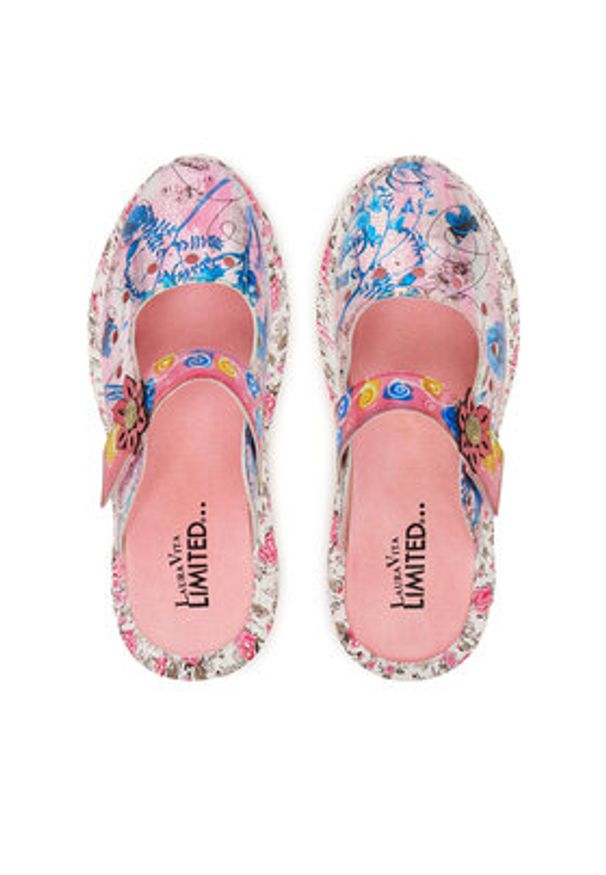 Laura Vita Klapki Sofiao 13 Różowy. Kolor: różowy. Materiał: skóra