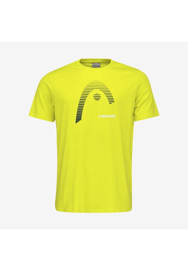 Head - CLUB CARL T-Shirt Junior. Kolor: żółty. Materiał: bawełna, jersey, materiał, poliester