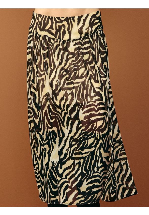 Sinsay - Spódnica midi ze wzorkiem - wielobarwny