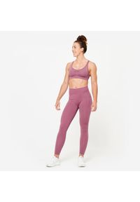 DOMYOS - Legginsy fitness damskie Domyos Push Up. Materiał: elastan, poliester, materiał, poliamid. Sport: fitness