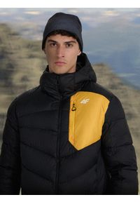 4f - 4F Kurtka puchowa trekkingowa z wypełnieniem Primaloft Silver męska - czarna 3XL. Kolor: czarny. Materiał: puch. Technologia: Primaloft. Sport: wspinaczka, turystyka piesza