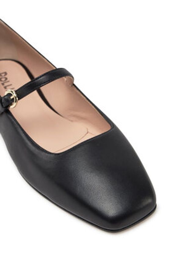 Pollini Baleriny SA11051C1MTE0000 Czarny. Kolor: czarny. Materiał: skóra