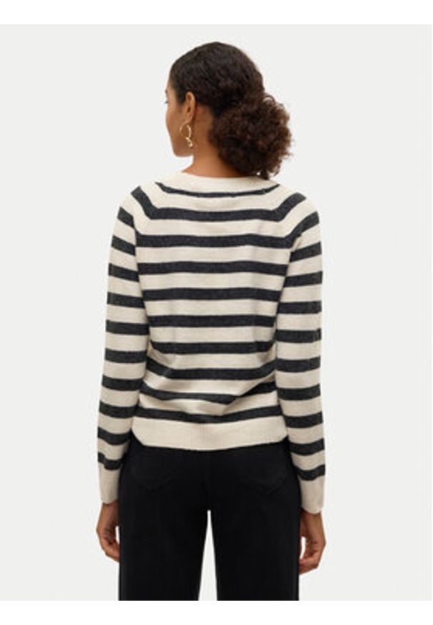 Vero Moda Sweter Doffy 10201022 Beżowy Regular Fit. Kolor: beżowy. Materiał: syntetyk