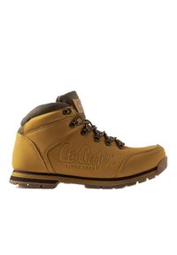 Brązowe skórzane buty Lee Cooper LCJ-20-01-012. Okazja: na co dzień. Kolor: brązowy. Materiał: skóra. Sezon: zima