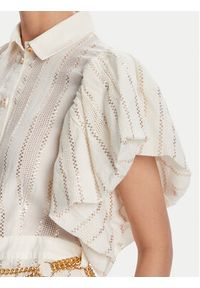 Fracomina Sukienka koszulowa FS25SD3003W403Q7 Biały Regular Fit. Kolor: biały. Materiał: bawełna. Typ sukienki: koszulowe #6