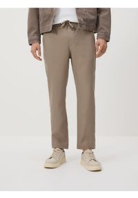 Reserved - Spodnie z lyocellu - brązowy. Kolor: brązowy #1