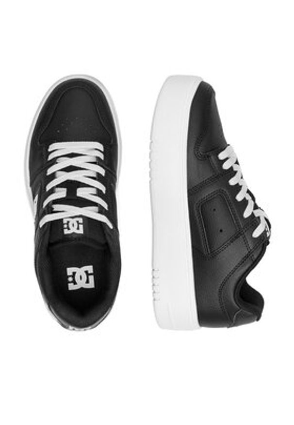 DC Sneakersy MANTECA 4 PLATFORM ADJS100156-BKW Czarny. Kolor: czarny. Materiał: skóra. Obcas: na platformie