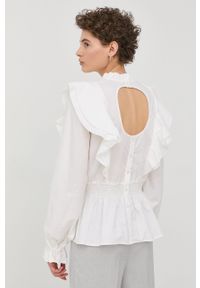 Bruuns Bazaar bluzka bawełniana damska kolor biały gładka. Kolor: biały. Materiał: bawełna. Wzór: gładki #6