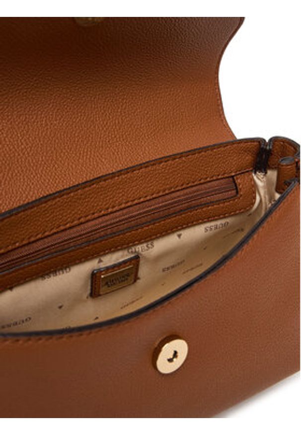 Guess Torebka Evie HWBG96 64200 Brązowy. Kolor: brązowy. Materiał: skórzane