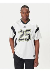 Adidas - adidas T-Shirt Football JY2762 Biały Oversize. Kolor: biały. Materiał: syntetyk