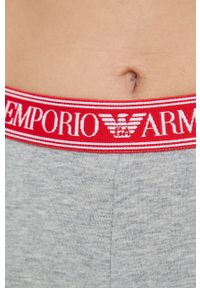 Emporio Armani Underwear szorty 164432.2R227 damskie kolor szary z nadrukiem medium waist. Kolor: szary. Materiał: materiał. Wzór: nadruk #3