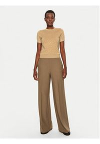 BOSS Spodnie palazzo Tupita 50531846 Brązowy Wide Leg. Kolor: brązowy. Materiał: wiskoza #3
