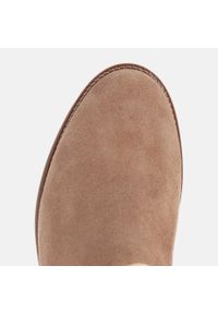 Marco Shoes Botki "tuby" na niskim obcasie beżowy. Kolor: beżowy. Materiał: zamsz, materiał, skóra. Szerokość cholewki: normalna. Obcas: na obcasie. Wysokość obcasa: niski #6
