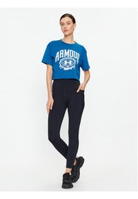 Under Armour T-Shirt Ua Collegiate Crest Crop Ss 1379402 Niebieski Loose Fit. Kolor: niebieski. Materiał: bawełna #2