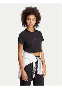 Adidas - adidas T-Shirt ALL SZN 3-Stripes JI9102 Czarny Slim Fit. Kolor: czarny. Materiał: bawełna