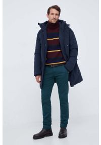 Save The Duck kurtka męska kolor granatowy zimowa. Typ kołnierza: kaptur. Kolor: niebieski. Materiał: poliester, puch. Sezon: zima #4