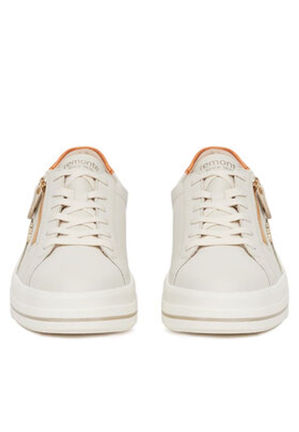 Remonte Sneakersy D1C01-81 Beżowy. Kolor: beżowy. Materiał: skóra